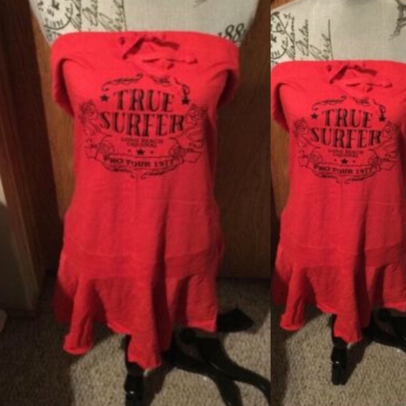 Red tube top dress - Picture 1 of 1